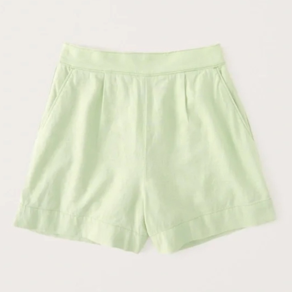 A&F Linen High-rise Shorts